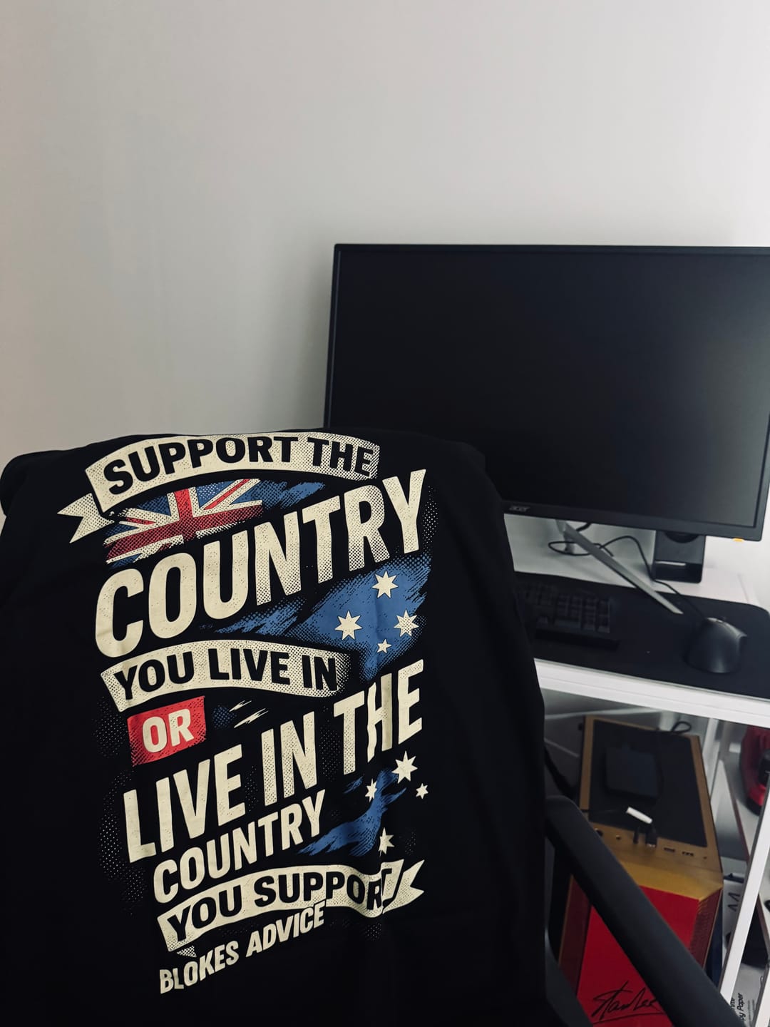 Customer photo review of Stand Up Tee - Black