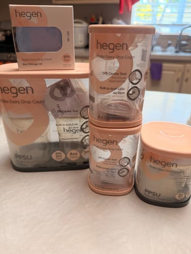 Customer photo review of Hegen Infant Bottle Set (suitable for 3 to 6 months)