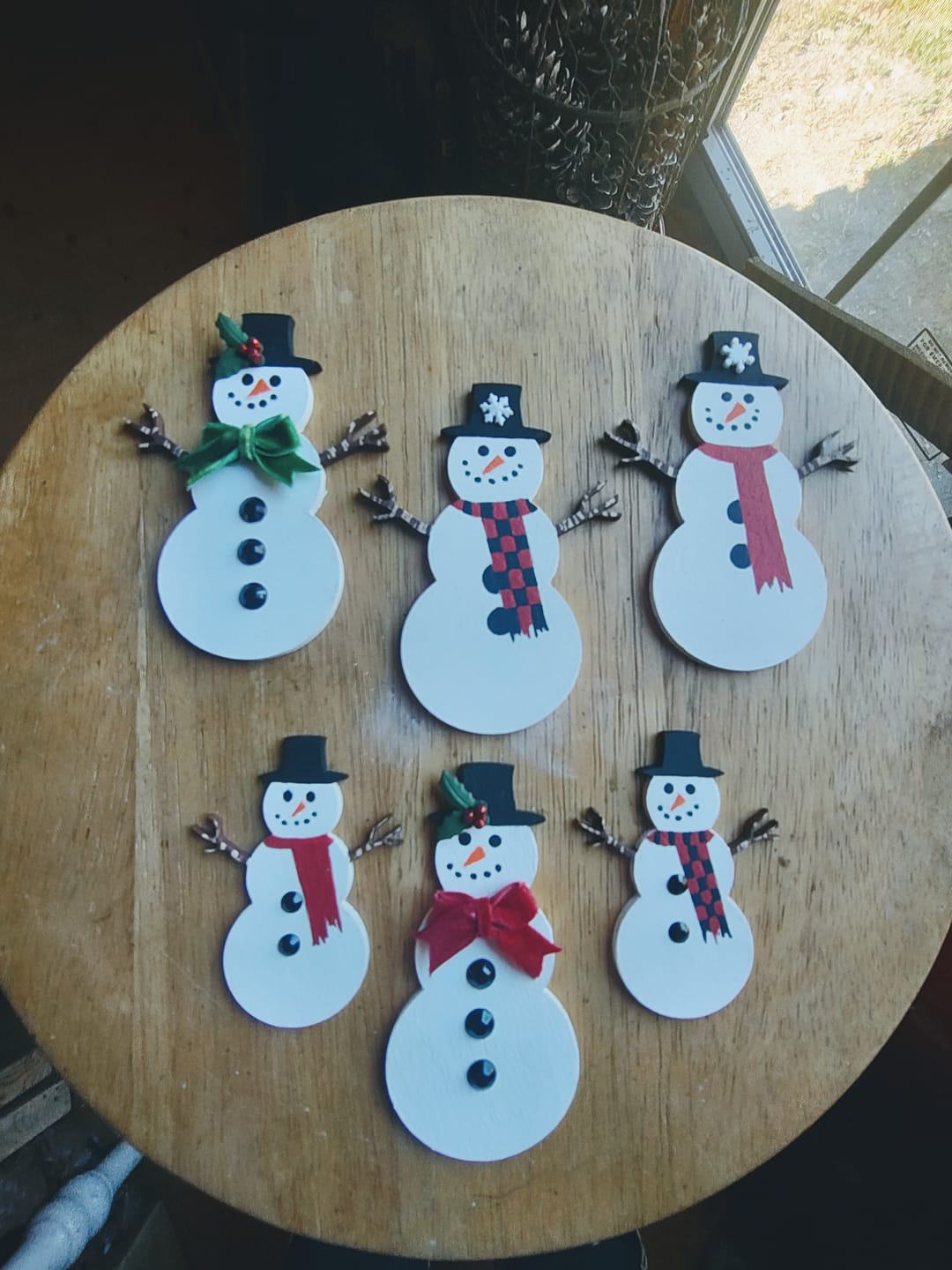 Customer photo review of Unfinished Wood Snowman Shape - Winter Decor - Craft - up to 46" DIY