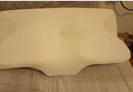 Customer photo review of The Pillow That Silences Snoring—By Fixing Your Sleep Posture