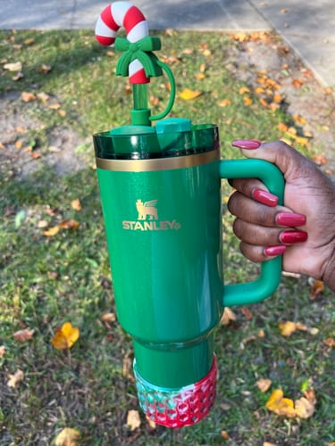 Customer photo review of Deluxe Candy Cane Straw Topper