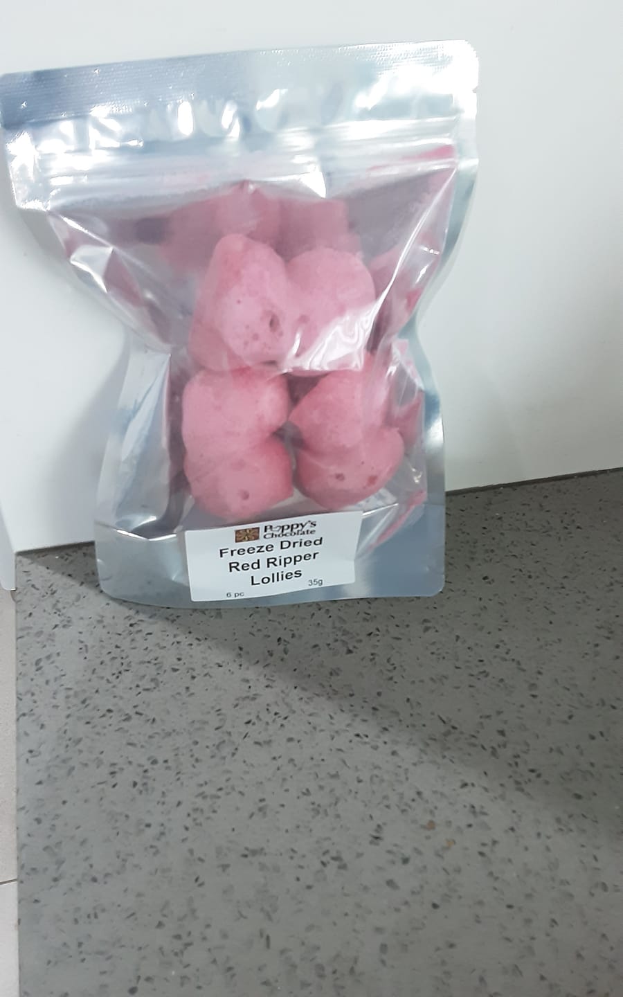 Customer photo review of Freeze Dried Red Ripper Lollies