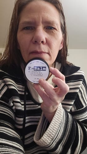 Customer photo review of F-Balm - Premium Anti-aging Tallow Balm - 2 oz.
