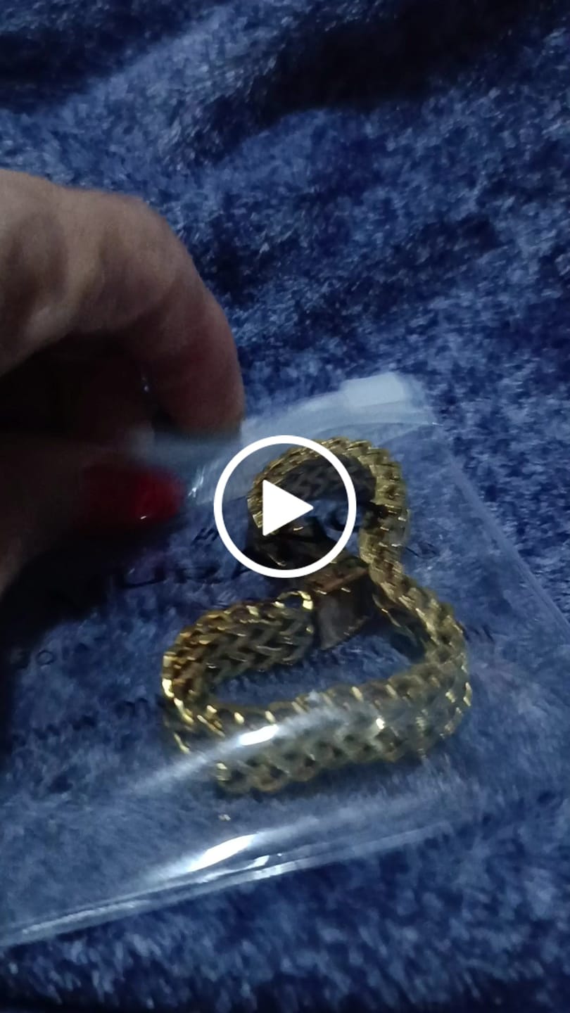 Customer video review of Pulseira Link Banhado em Ouro 18k
