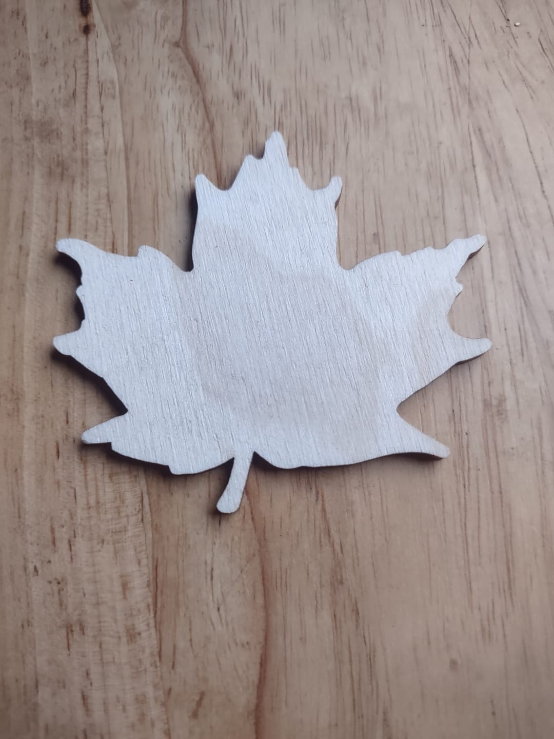 Customer photo review of Unfinished Wood Maple Leaf Shape - Craft - up to 46" DIY