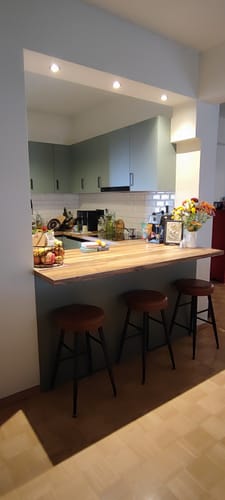 Customer photo review of Σκαμπό για Πάσο Κουζίνας σετ 4 τεμ Ημίσκαμπο 63εκ Μπαρ EKHO Δερματίνη Ρετρό Στυλ LB-C280K01