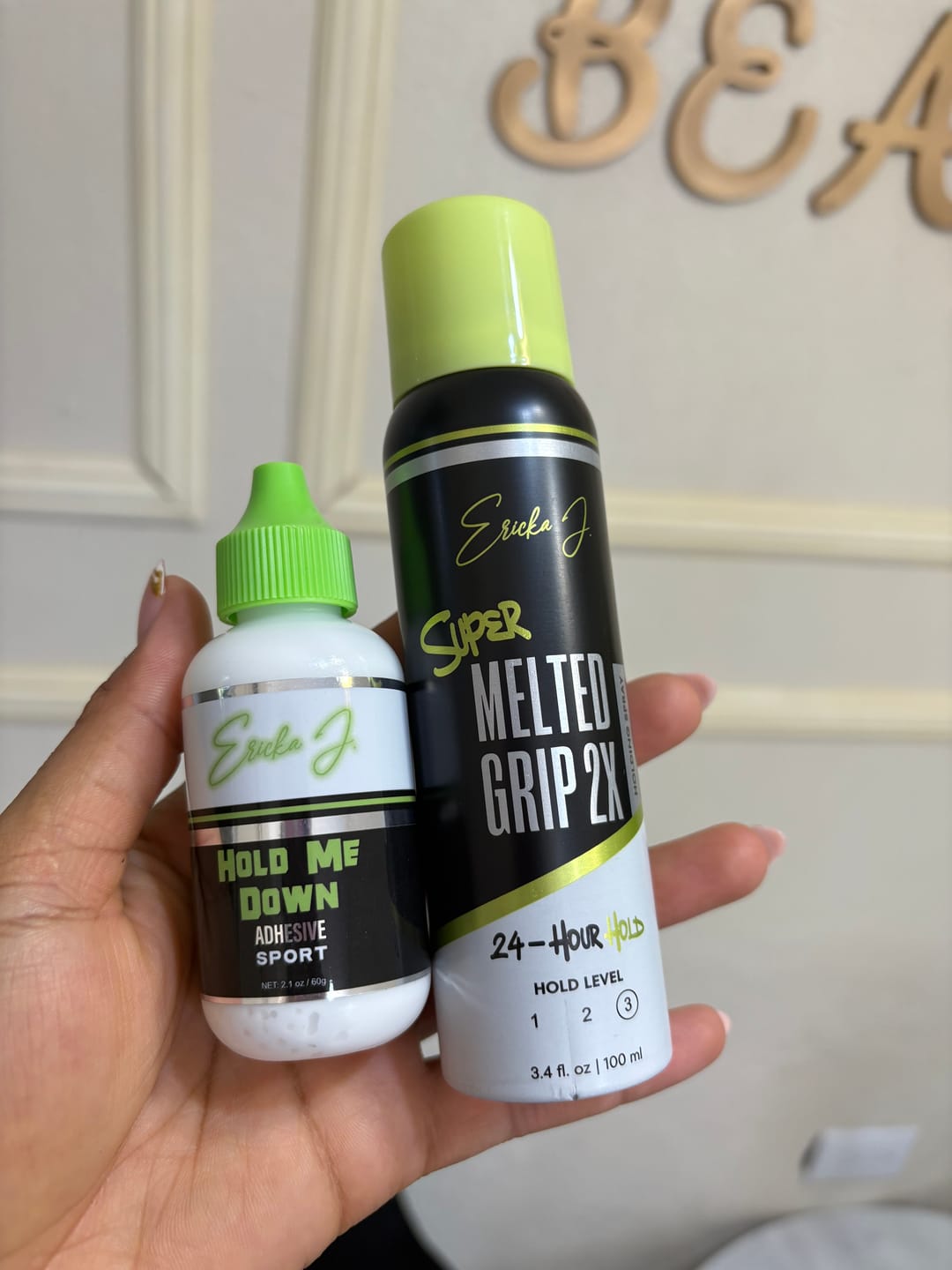 Customer photo review of Hold Me Down™ Adhesive SPORT (Ain’t No Other™)