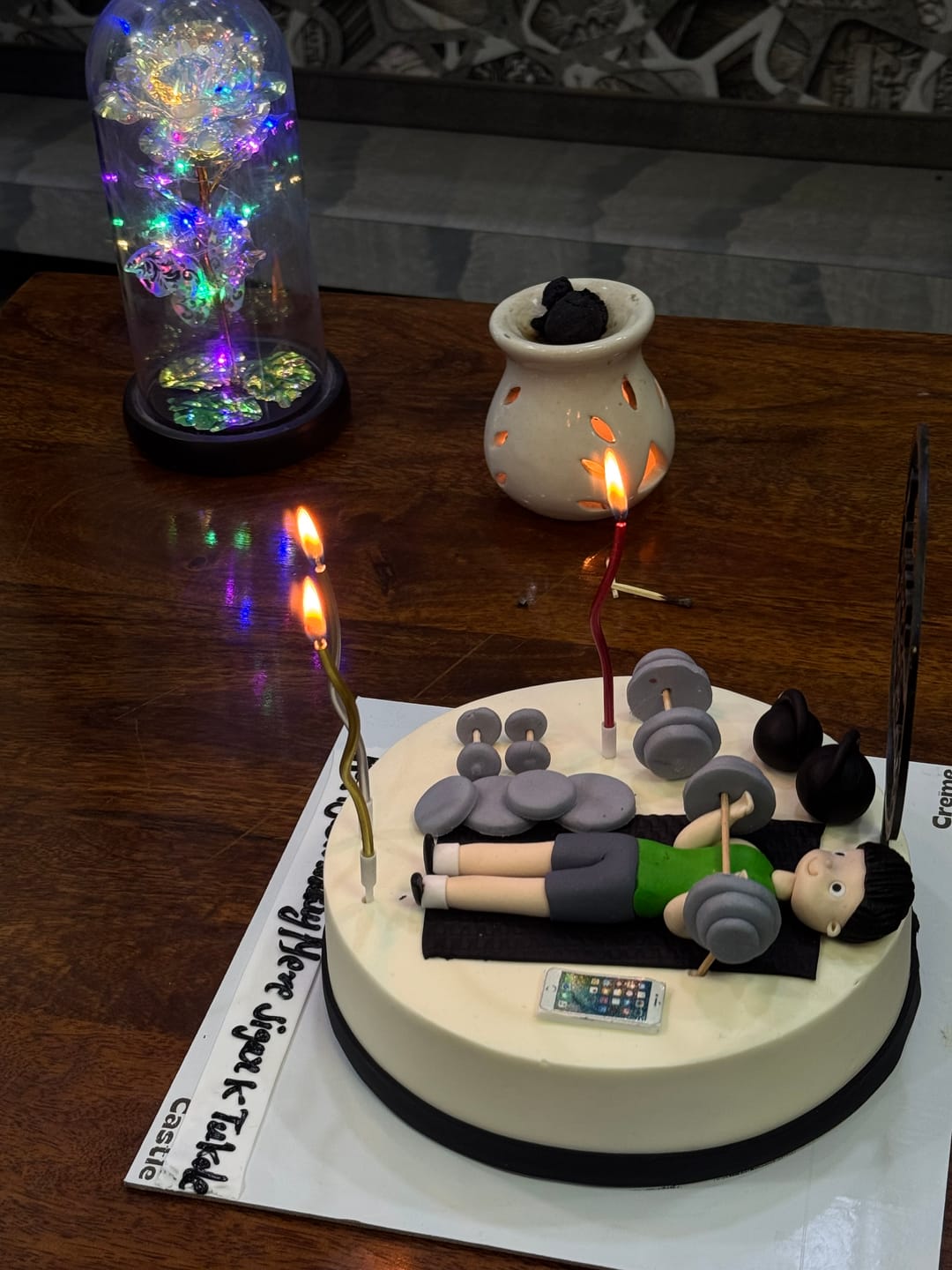 Customer photo review of Gym Lover Birthday Cake