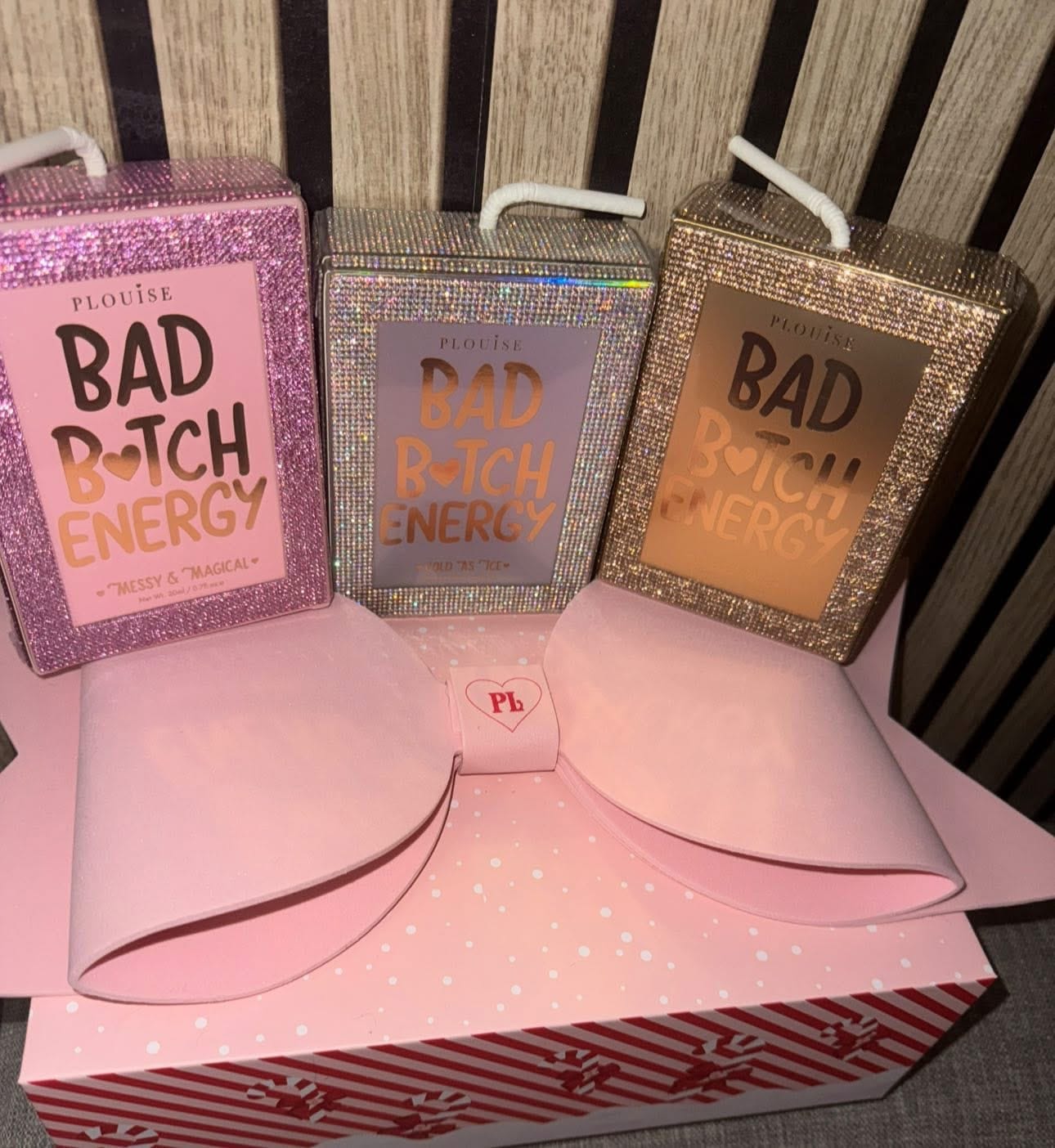 Customer photo review of P. Louise Crystal Bad Bitch Energy Lip Duo