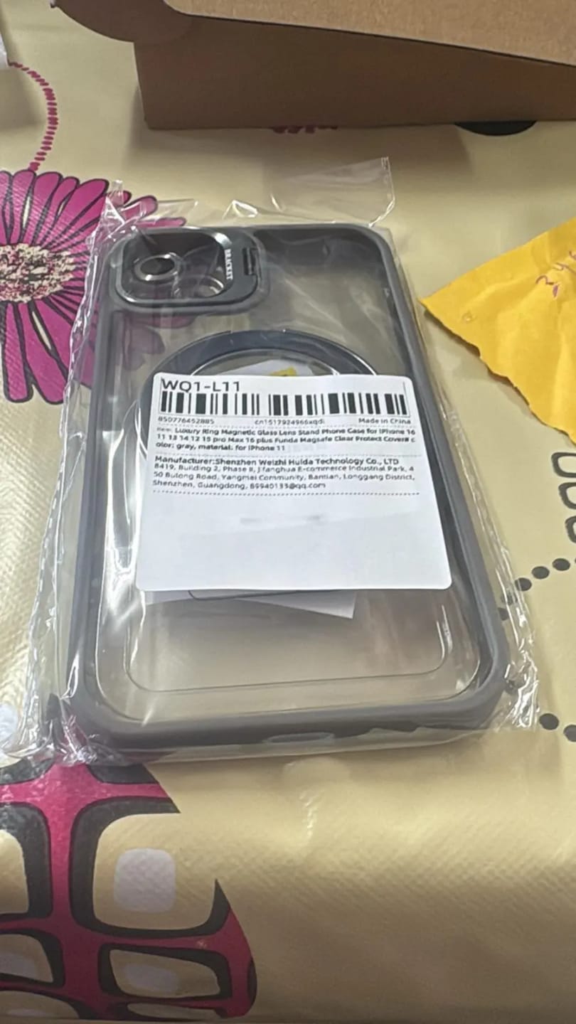 Customer photo review of LuxuryKase Magnetic Clear Case | Metal Ring Stand | Camera Lens Protector Rings | Shockproof Hard PC Back | Mag-Safe Compatible | TPU Bumper For iPhone & Samsung Series