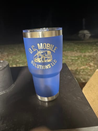 Customer photo review of (6 Pieces) Laser Engraved Tumbler | 30 oz