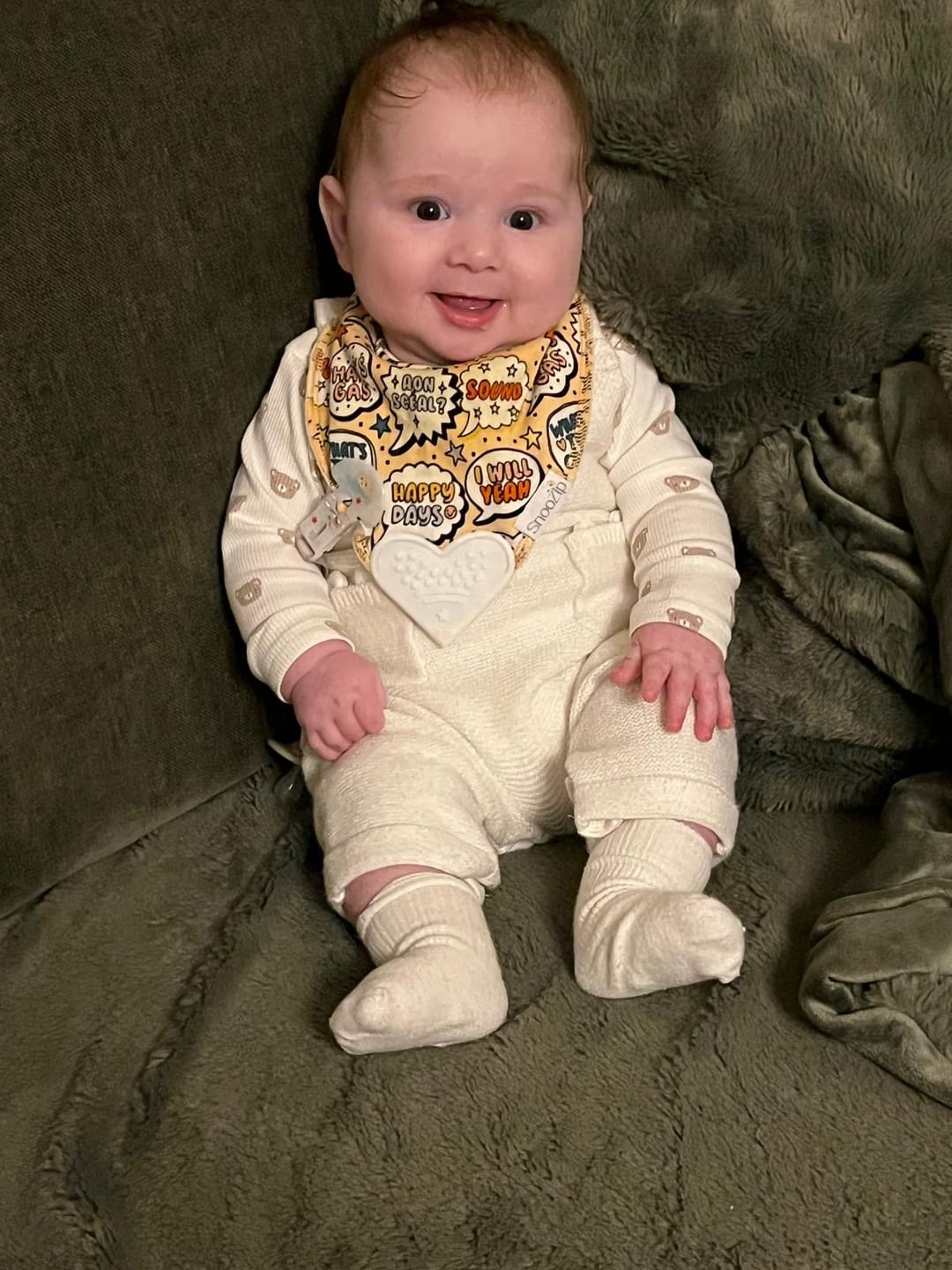 Customer photo review of *NEW* Nugs & Kisses Teething Bib