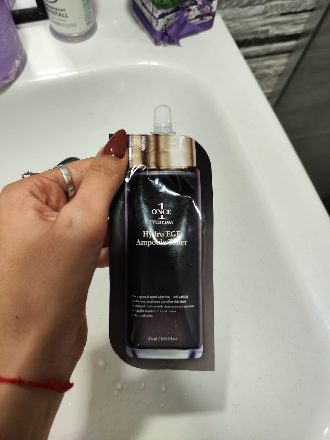 Customer photo review of Хидратиращ тонер-серум с подмладяващ пептиден комплекс Chamos Once Everyday