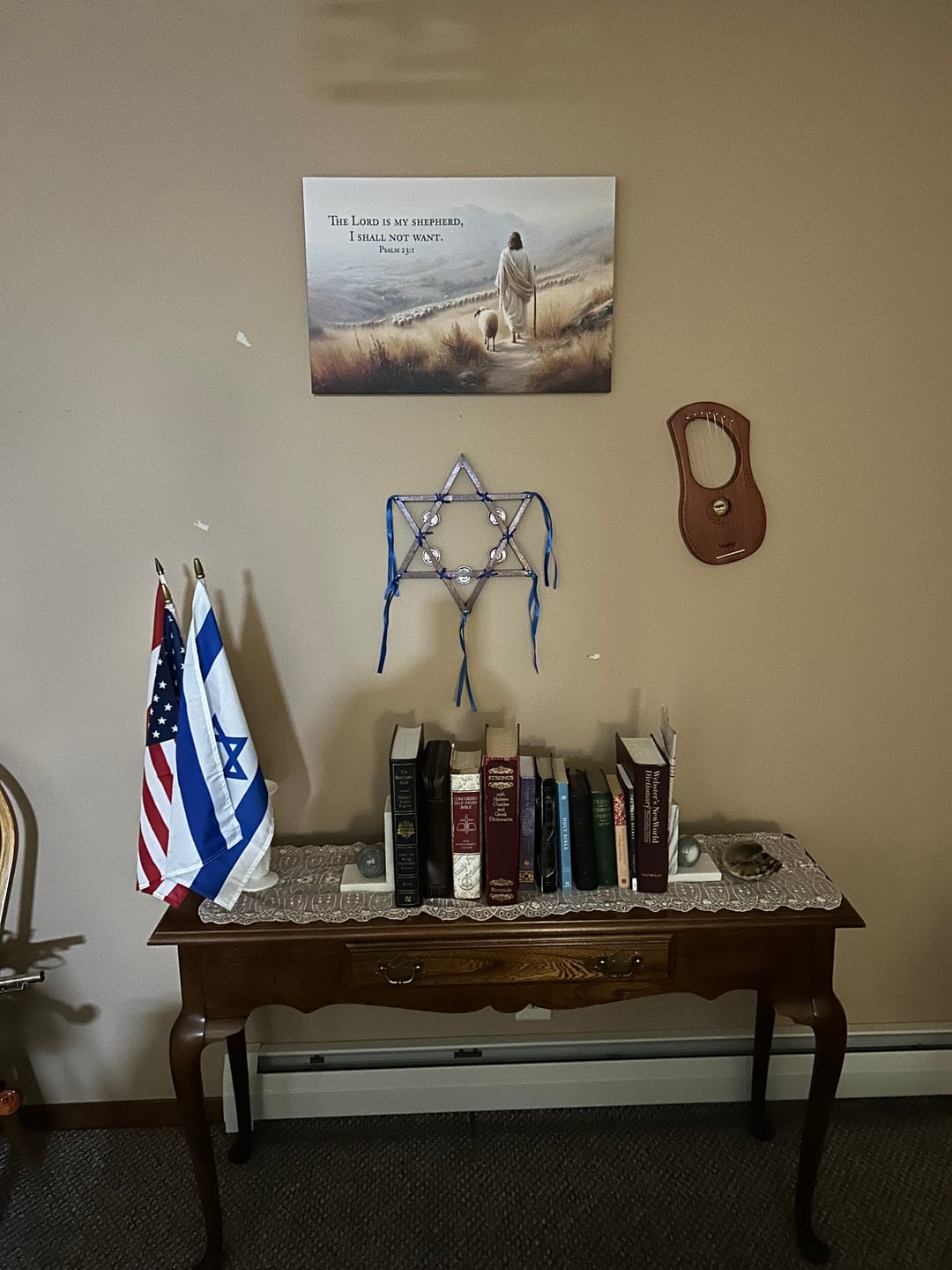 Customer photo review of Psalm 23 KJV The Lord Is My Shepherd I Shall Not Want Wall Art Canvas