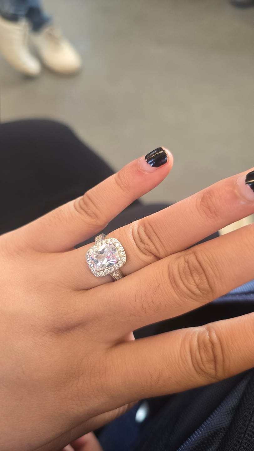 Customer photo review of Silver Classic Solitaire Ring