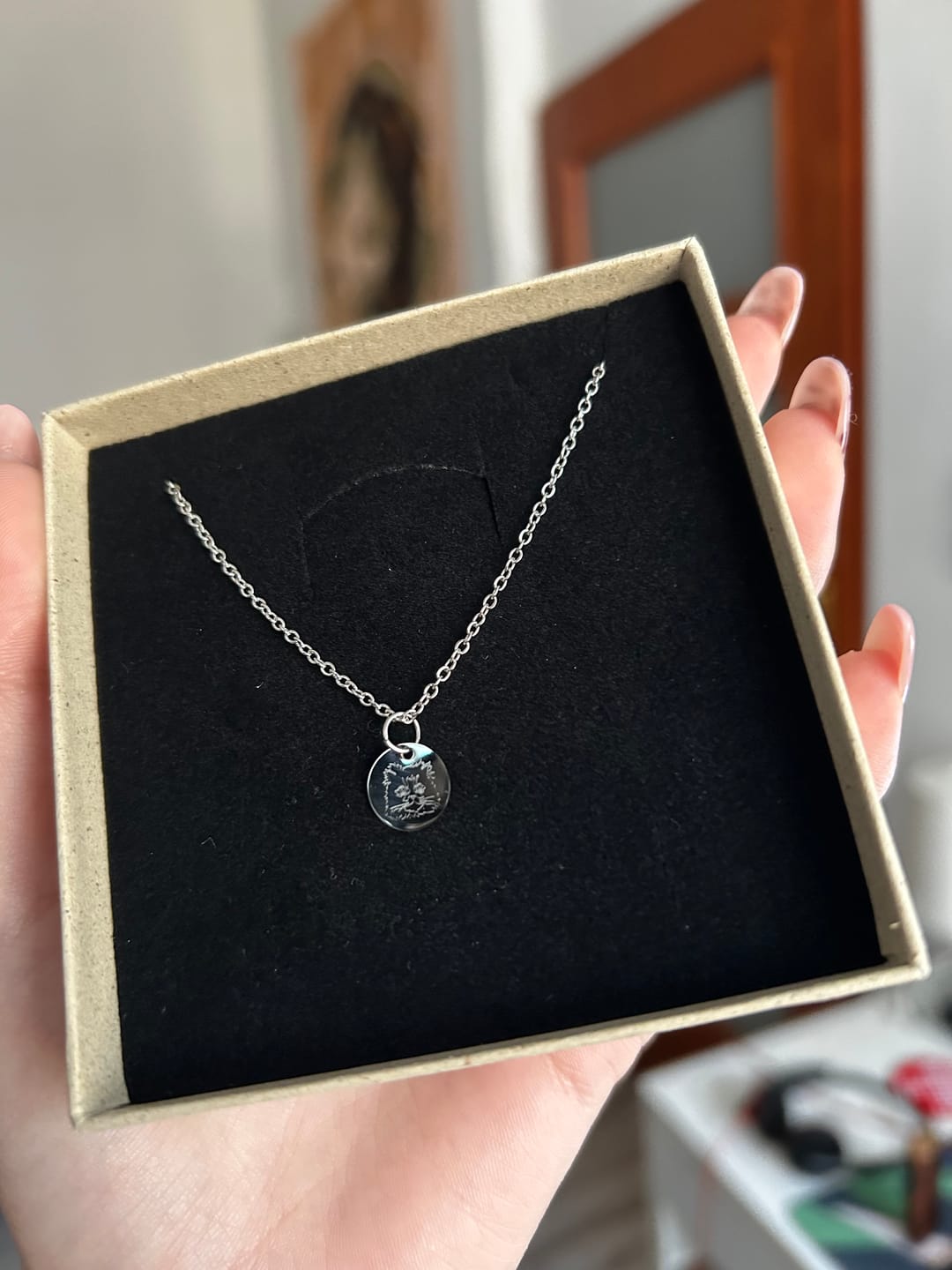 Customer photo review of Stainless Steel Love Necklace