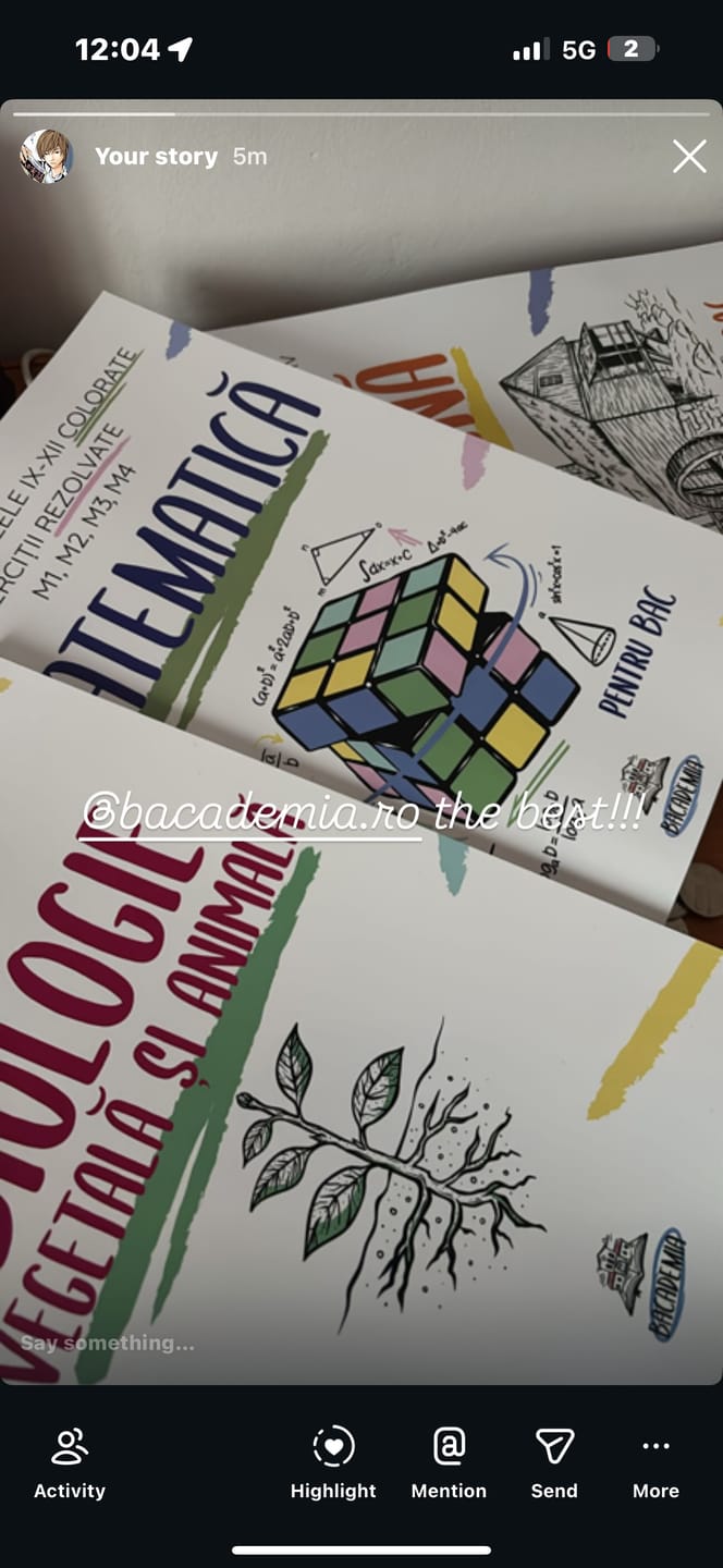 Customer photo review of Pachet Bacalaureat (Română + Matematică + Biologie Vegetală și Animală clasele IX-X) Bacademia