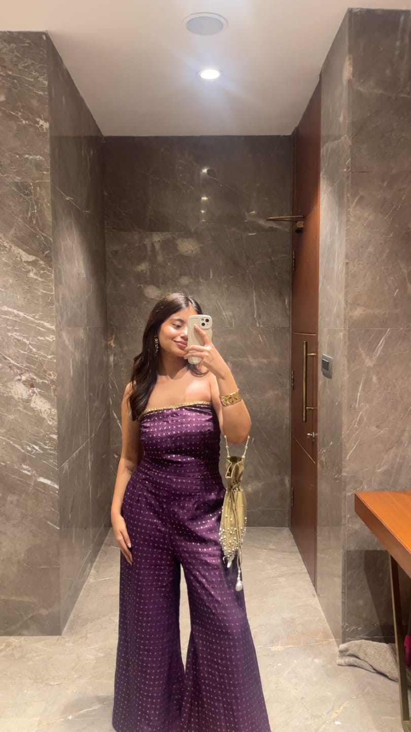 Customer photo review of Mastaani Peak Purple Jumpsuit
