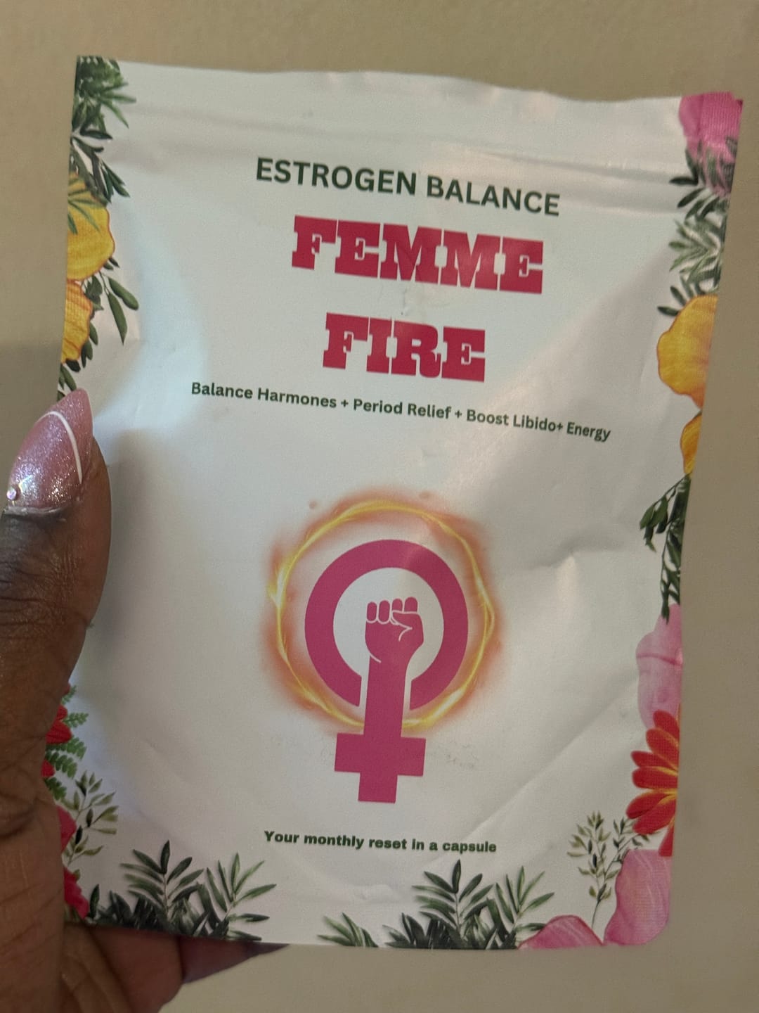 Customer photo review of FEMME FIRE Herbal Female Hormone Balance