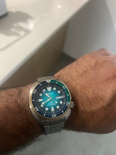 Customer photo review of Seiko Prospex Limited Edition 'Kame' Automatic Men's 45mm Watch SRPM04K