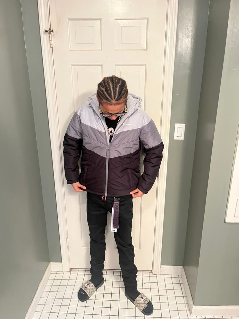 Customer photo review of Purple Brand Jeans