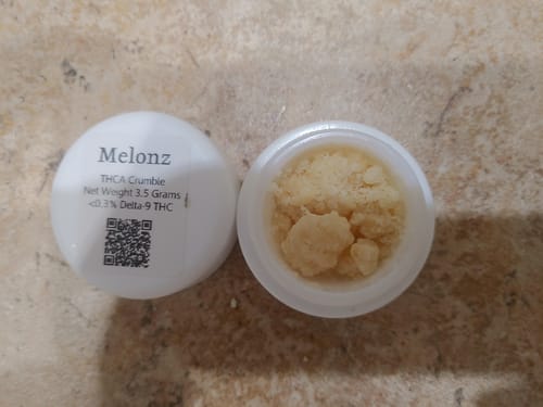 Customer photo review of Melonz | THCA Crumble