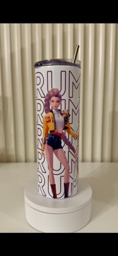 Customer photo review of Case of 25Pack 20 oz Sublimation Tumblers Blank Straight Skinny bulk for Heat transfer, Double Wall Insulated Tumbler with Lids