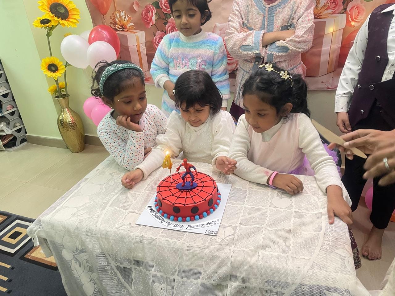 Customer photo review of Spidey Web Birthday Cake