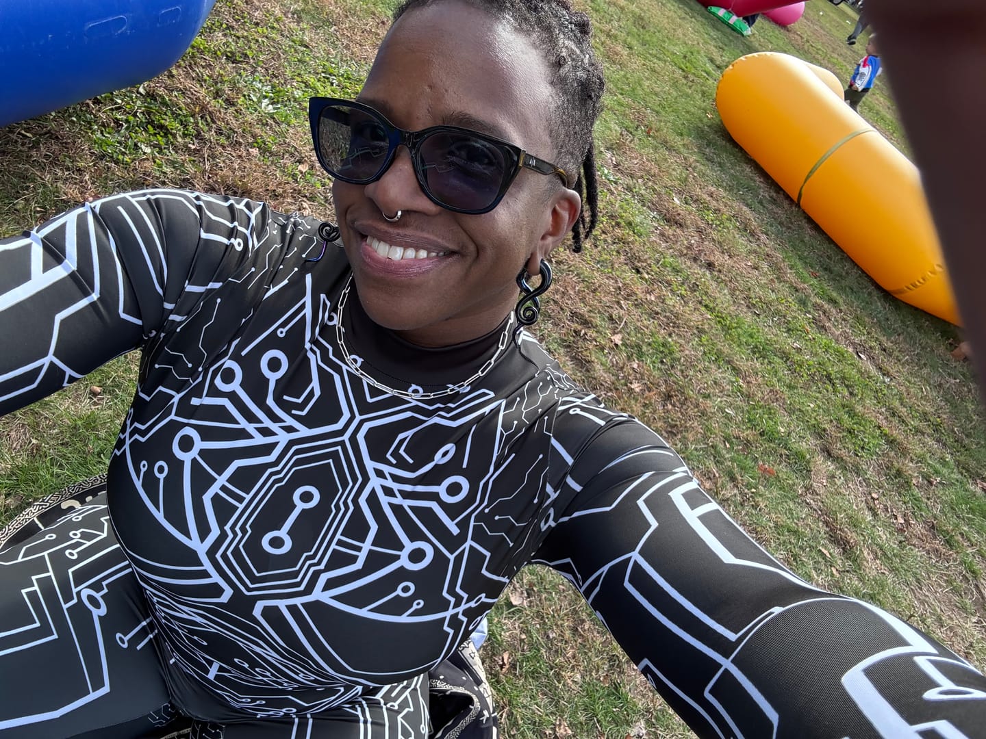 Customer photo review of Black Circuit Board Costume