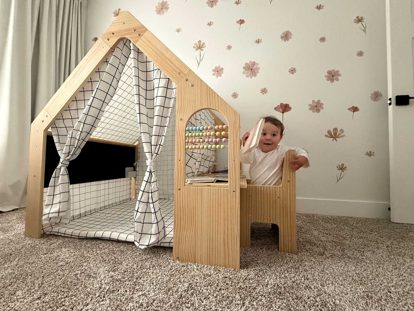 Customer photo review of Flair | Playhouse & Sensory Desk - Black & White