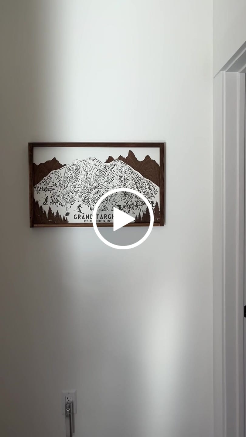 Customer video review of Grand Targhee Ski Resort Map Sign | Laser Engraved & Framed Wall Art