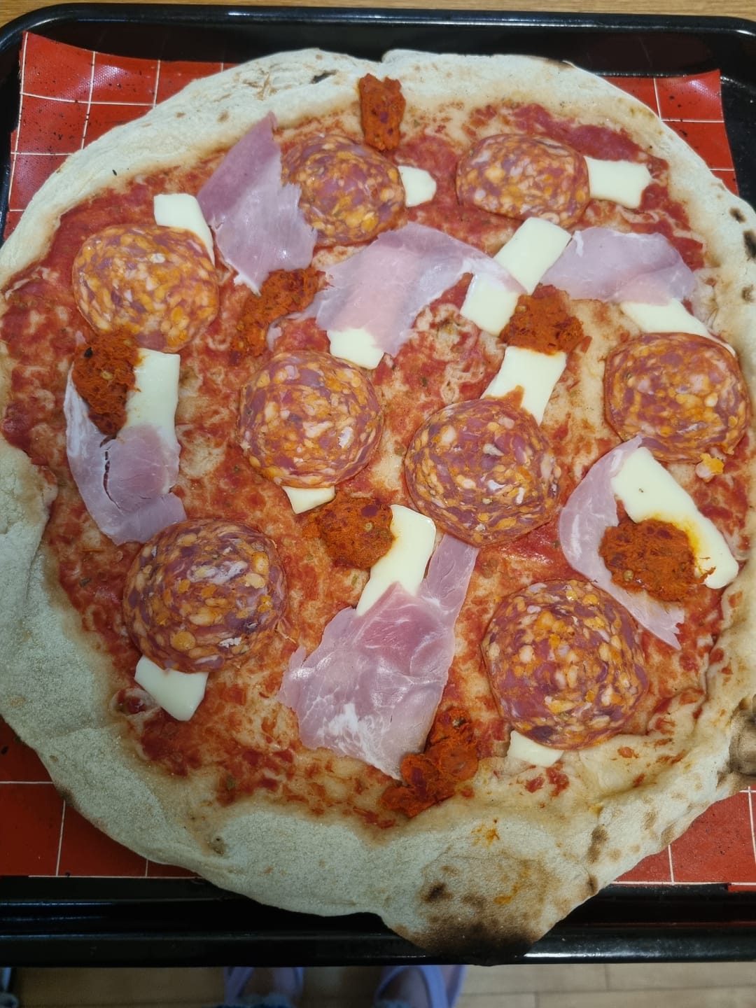 Customer photo review of Topped Meat Feast Pizza