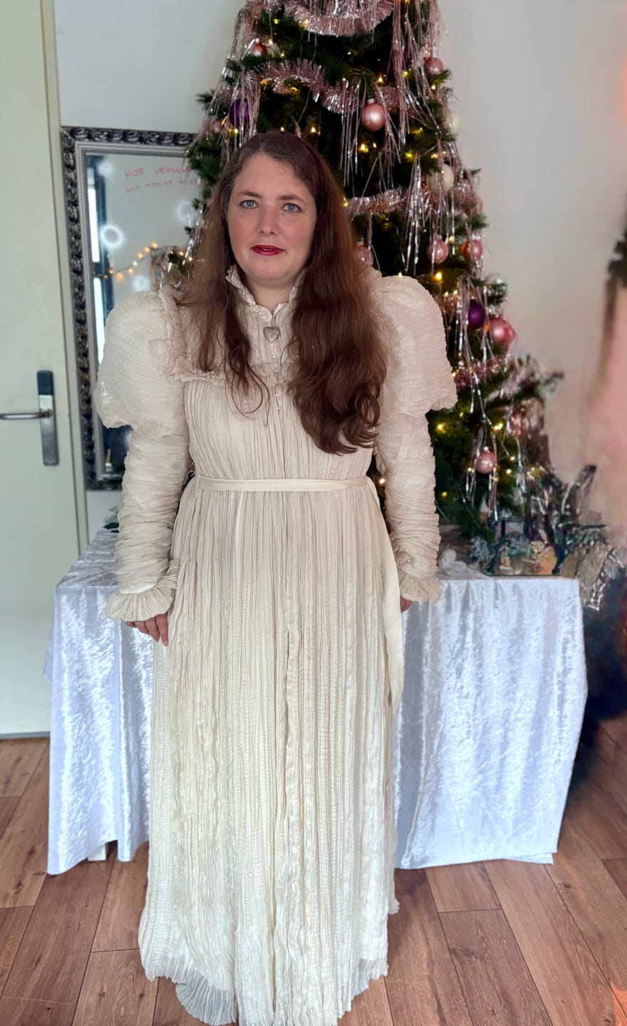 Customer photo review of CRIMSON PEAK™ Edith Victorian Gown in Ivory