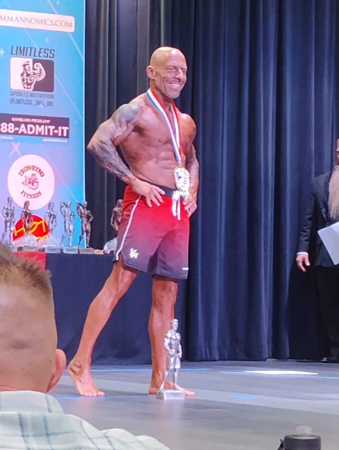 Customer photo review of 1067 - Men's physique Stage Shorts
