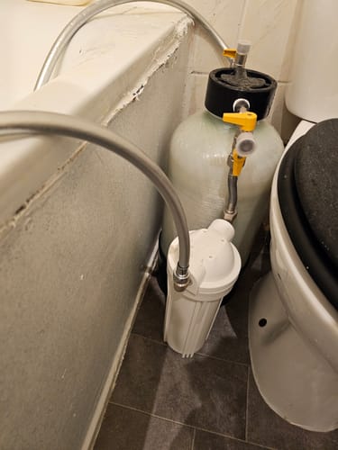 Customer photo review of Shower Water Softener System