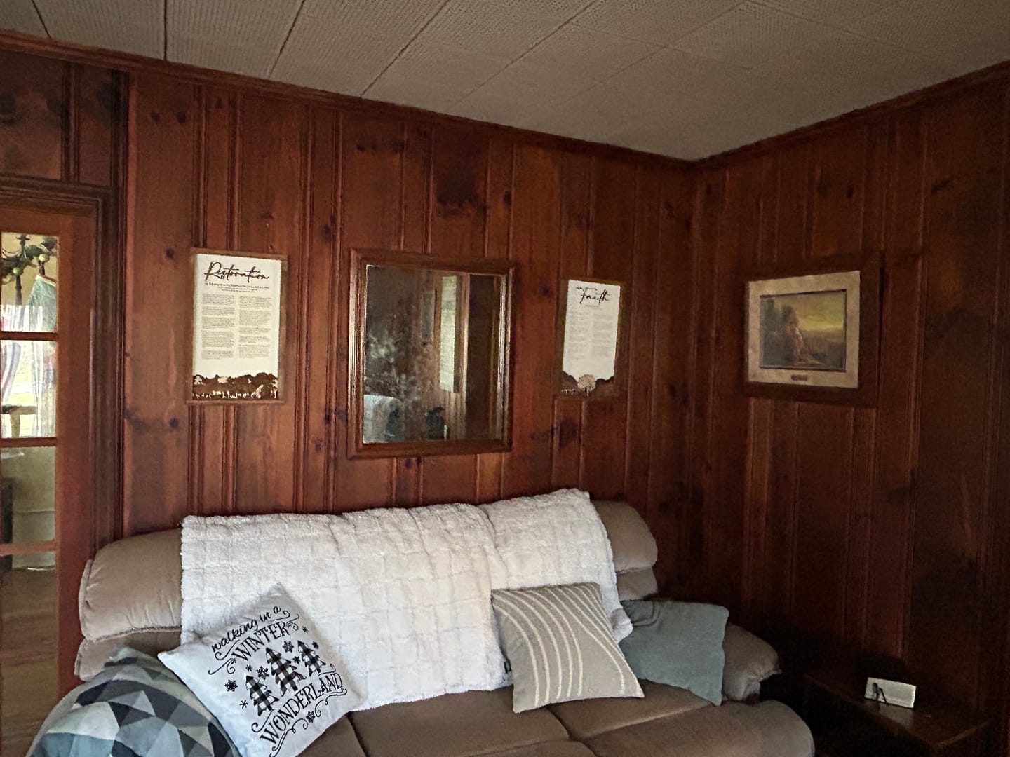 Customer photo review of 4-Piece Framed LDS Proclamation Signs With Beautiful Multi-layered Scenes
