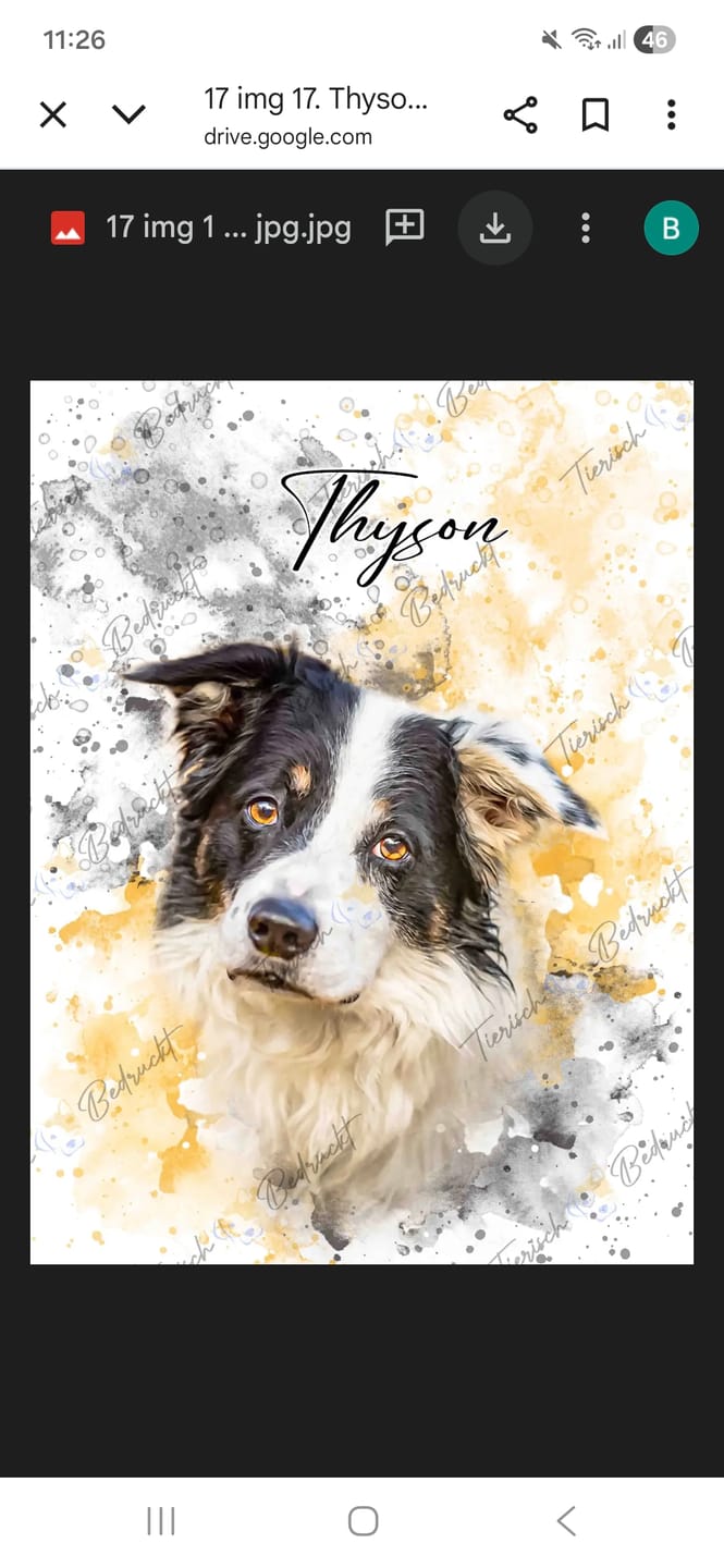 Customer photo review of Tierisches Wasserfarben Portrait