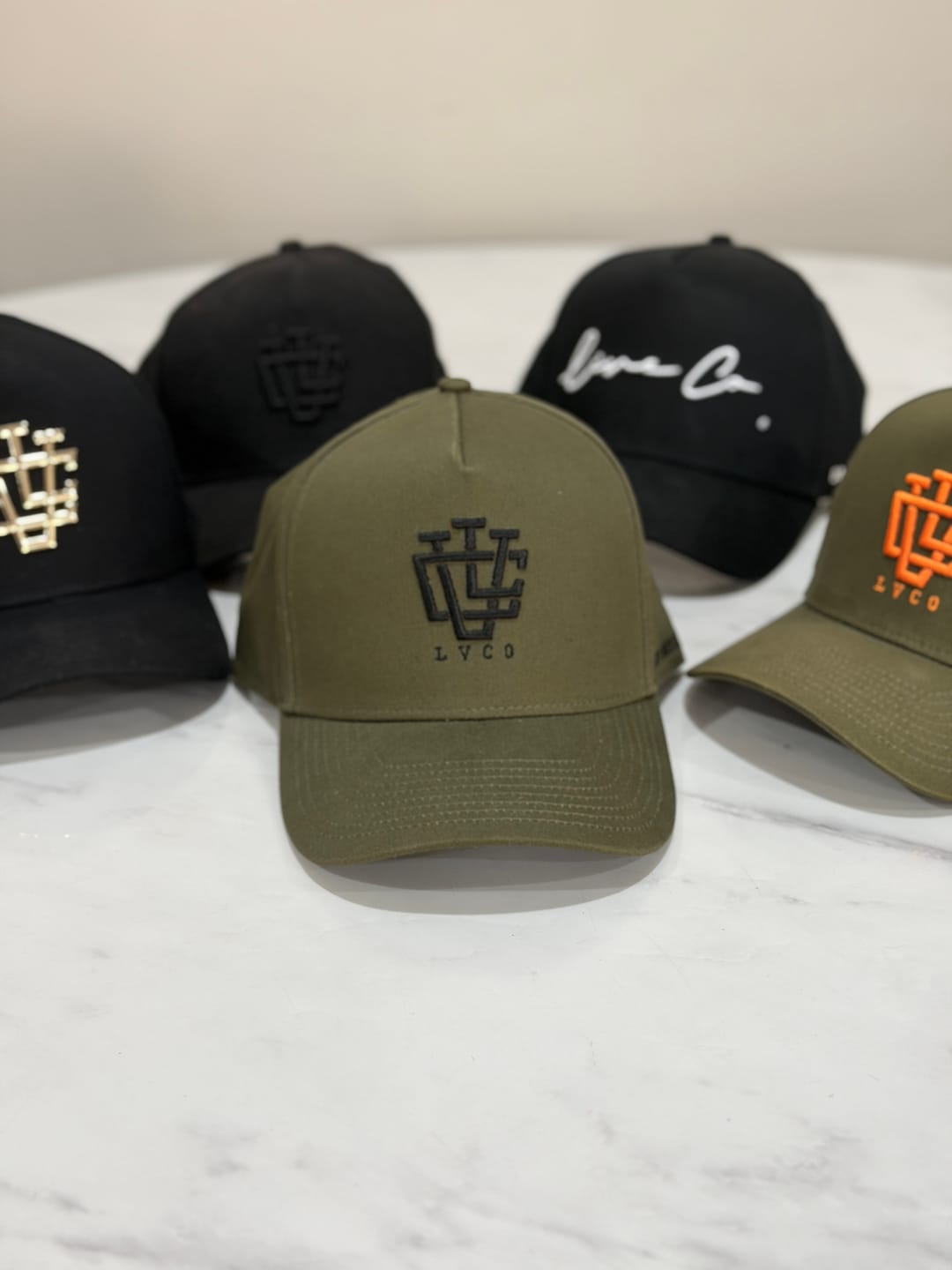Customer photo review of LVCO "Khaki Green/Black" A-Frame Snapback