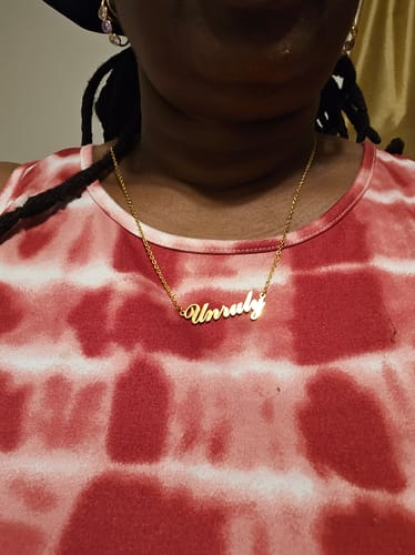 Customer photo review of Personalized Name Necklace