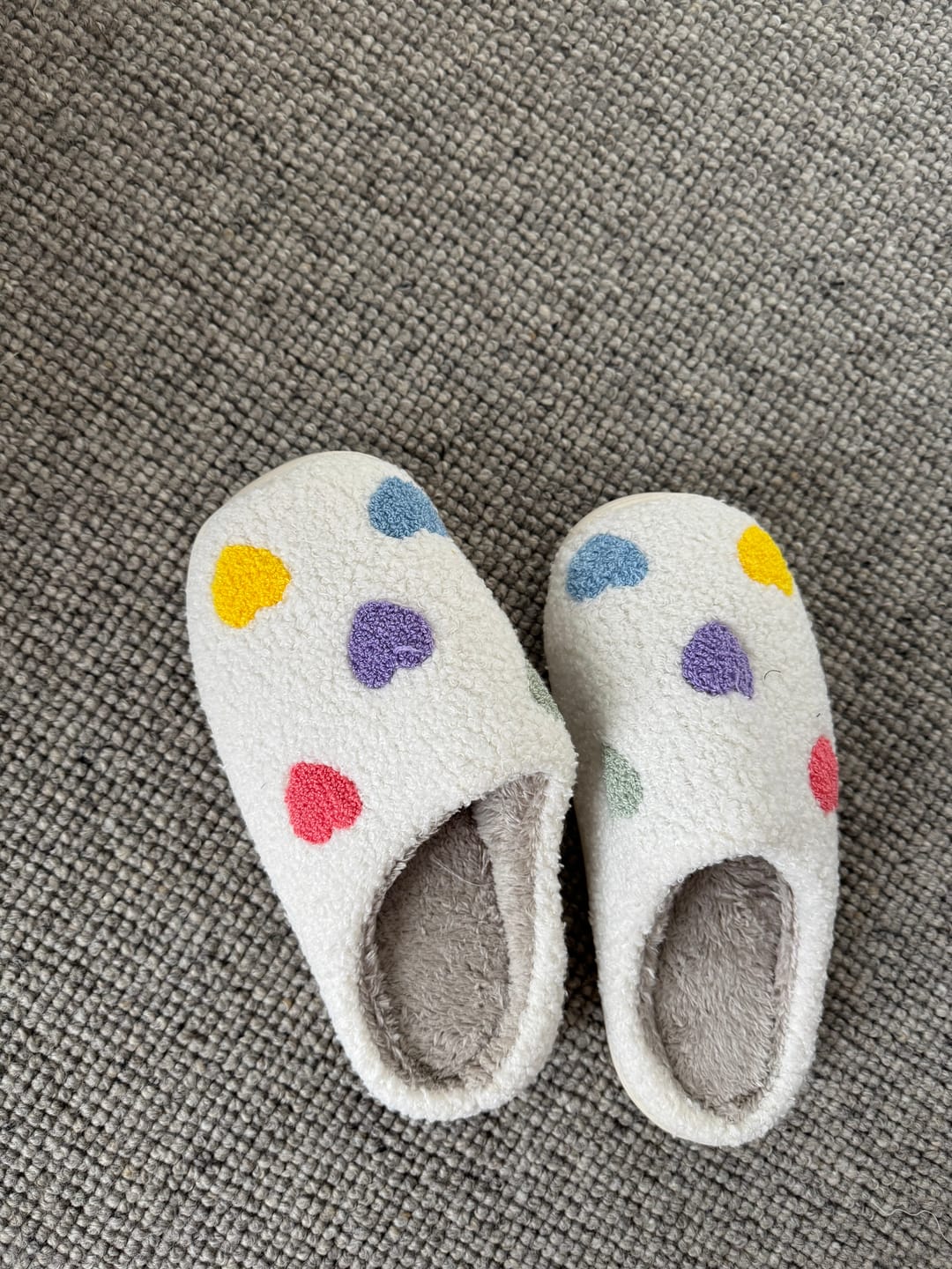 Customer photo review of Zia Colorful Heart Slippers