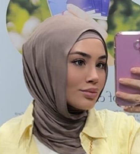 Customer photo review of Double Stitched Modal Hijab Set - Graphite