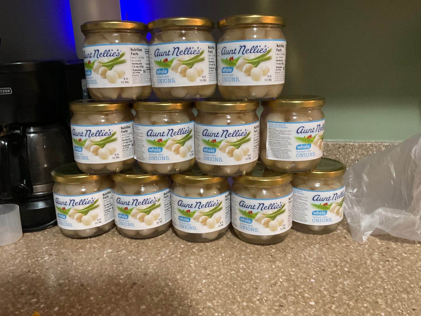 Customer photo review of Aunt Nellie's Onions Holland Style Whole - 14 OZ 12 Pack