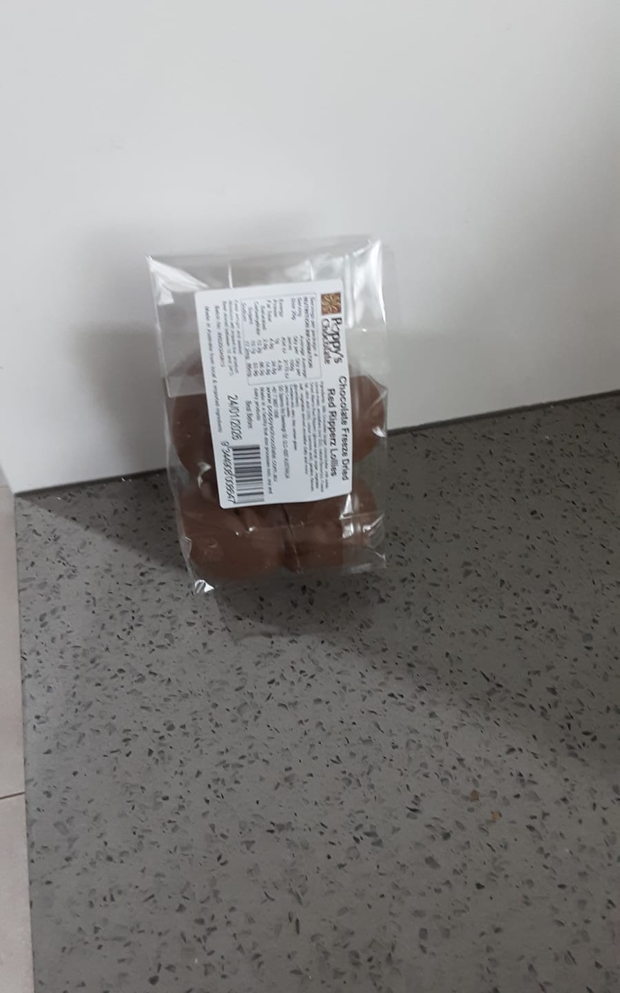 Customer photo review of Frochies Red Ripper chocolate coated freeze dried lollies