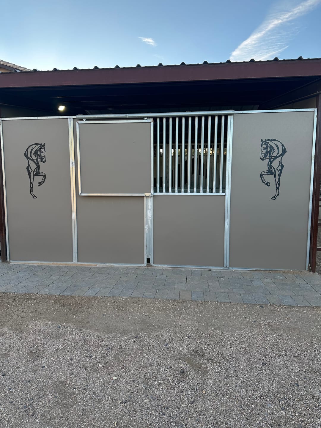 Customer photo review of Dressage Horse Metal Wall Art