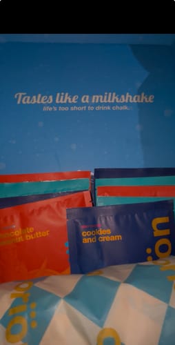 Customer photo review of 9 Loaded Protein Samples + Shaker Bottle