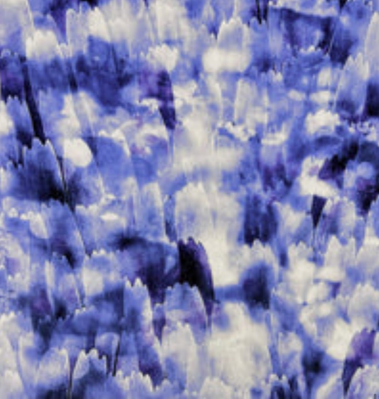 Customer photo review of Watercolour Feathers Stretch Velvet Fabric