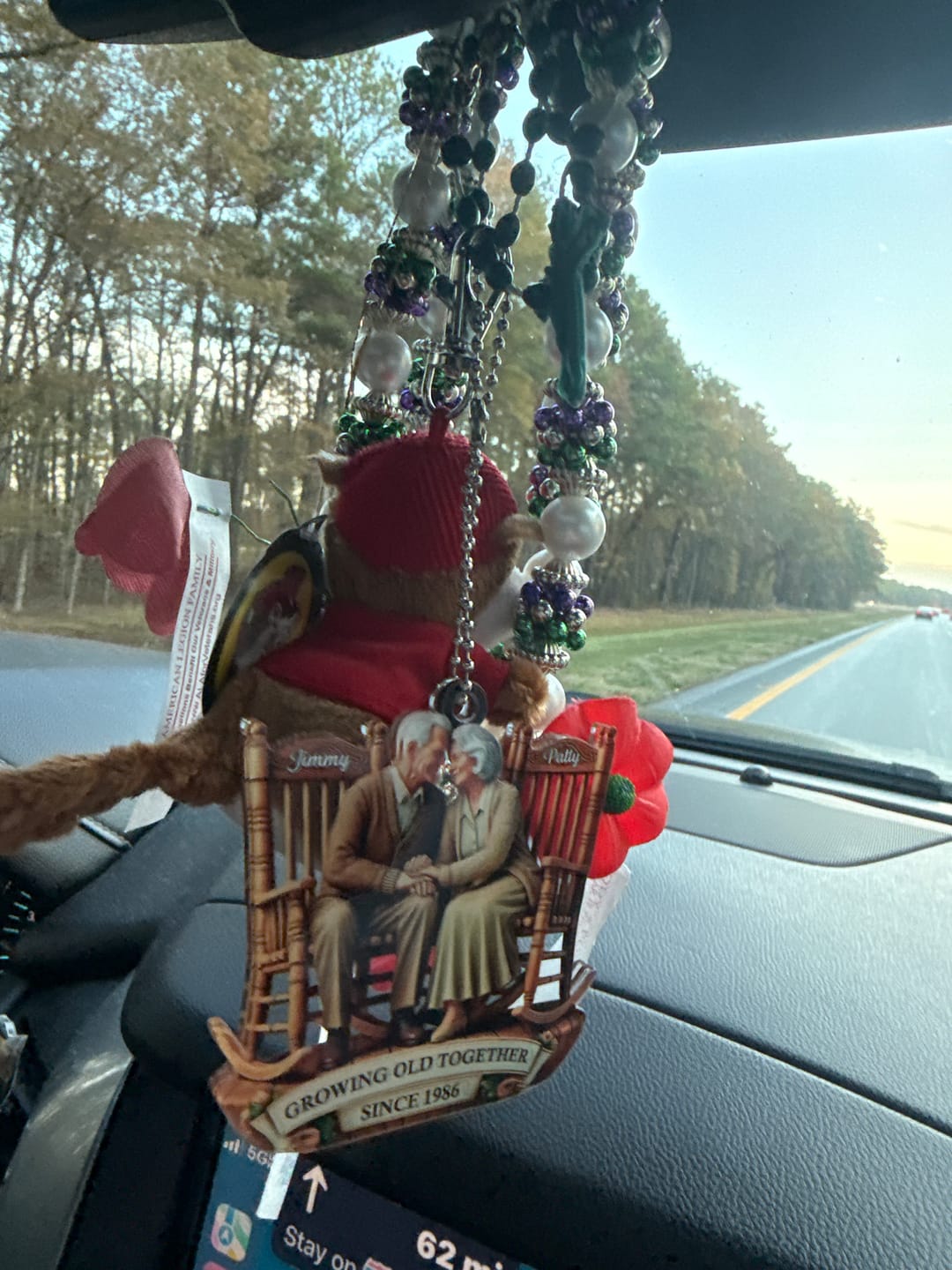 Customer photo review of Old Couple Sitting On Rocking Chairs Together Personalized Christmas Acrylic Ornament