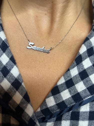 Customer photo review of Collana Nome Personalizzato In Oro 18kt