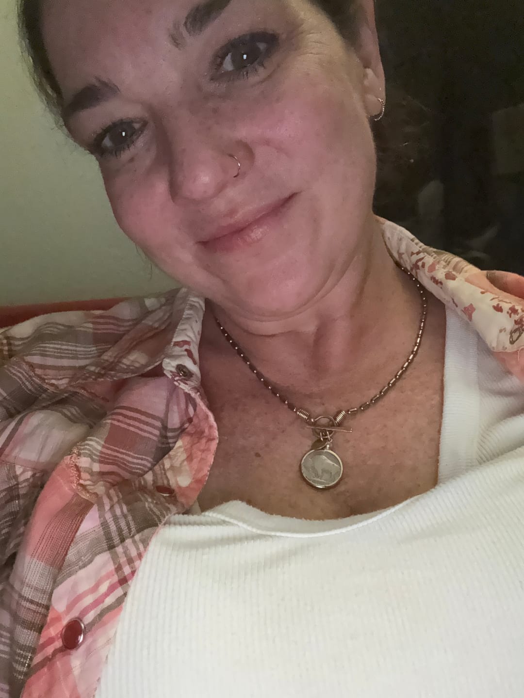 Customer photo review of Buffalo nickel necklace