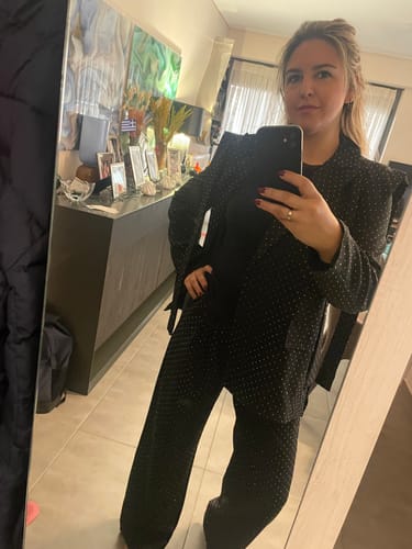 Customer photo review of Σετ σακάκι και παντελόνι με στρας